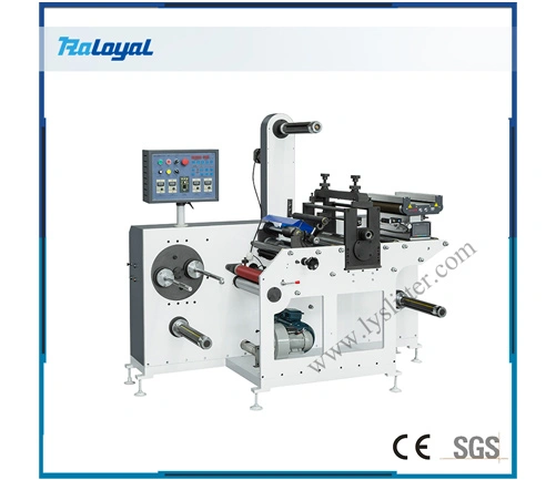 Rotary Die Cutting Machine for Wave Tie Label with Double Turret Rewinding